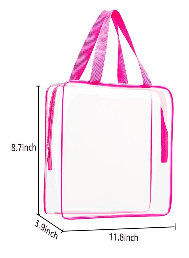 Roybens 2Pcs Crystal Clear PVC Travel Toiletry Bag Kit for Women Men, Waterproof Vinyl Packing Organizer Storage Bags with Zipper Handle Straps, Cosmetic Pouch Carry on Airport Airline Compliant Bag Handbag - Image 4