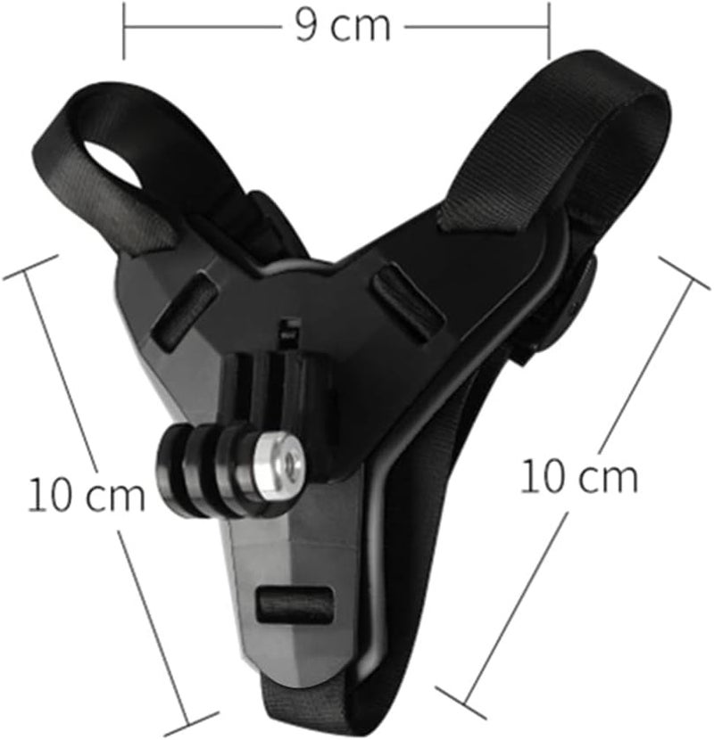 Lupholue Motorcycle Helmet Chin Strap Mount for GoPro and Action Cameras - Black - Image 5
