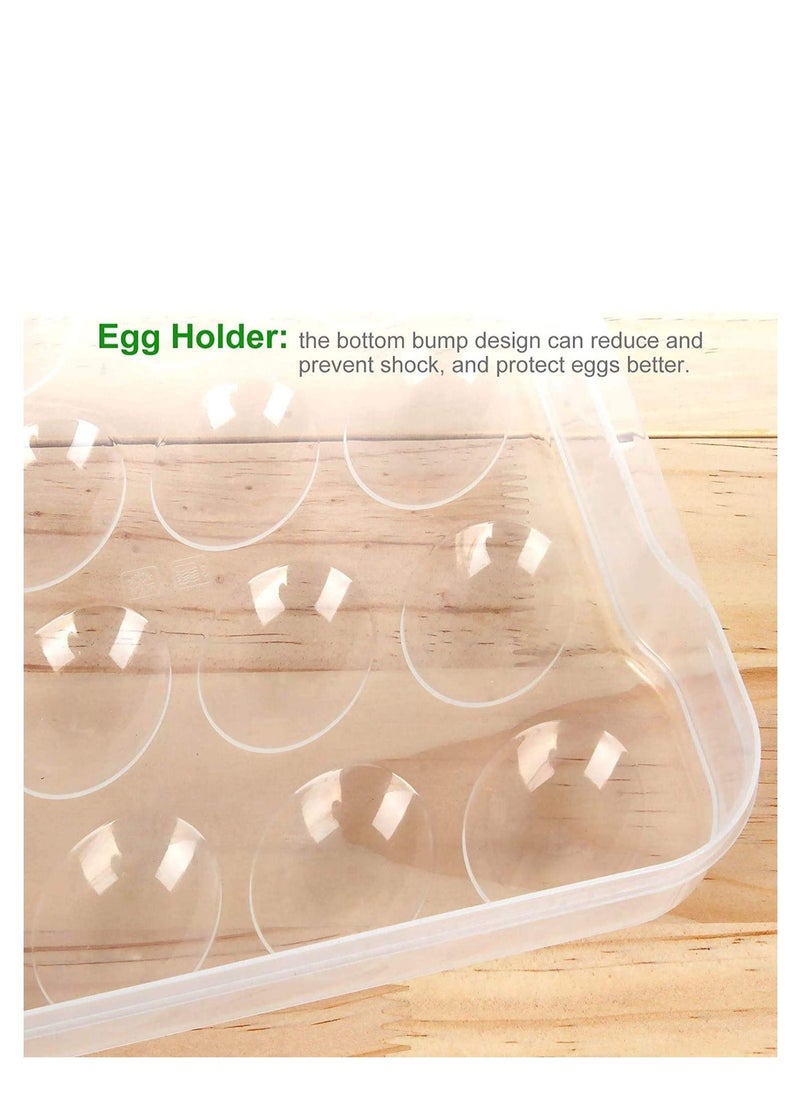 Excellence - Excellence Portable Egg Storage Box With Locking Lids, Egg Holder Refrigerator Egg Container Durable 24 Grid PP Egg Tray for Refrigerator Fridge Organizer Outdoor Camping Picnic - Image 1
