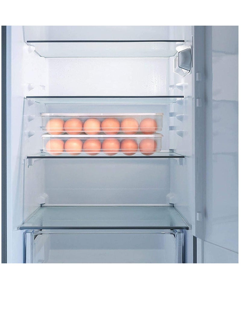 Excellence - Excellence Portable Egg Storage Box With Locking Lids, Egg Holder Refrigerator Egg Container Durable 24 Grid PP Egg Tray for Refrigerator Fridge Organizer Outdoor Camping Picnic - Image 1