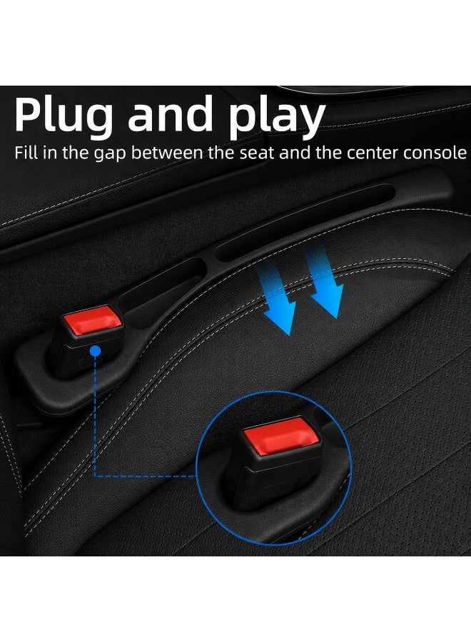 FIRST PRO 2 Pack Car Seat Gap Filler Organizer Universal Storage Pocket with EVA Gap Stopper for Phone, Keys, Wallet and Small Accessories Compatible with Cars, SUVs and Trucks, Black - Image 4