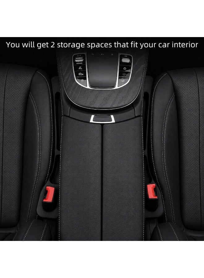 FIRST PRO 2 Pack Car Seat Gap Filler Organizer Universal Storage Pocket with EVA Gap Stopper for Phone, Keys, Wallet and Small Accessories Compatible with Cars, SUVs and Trucks, Black - Image 5