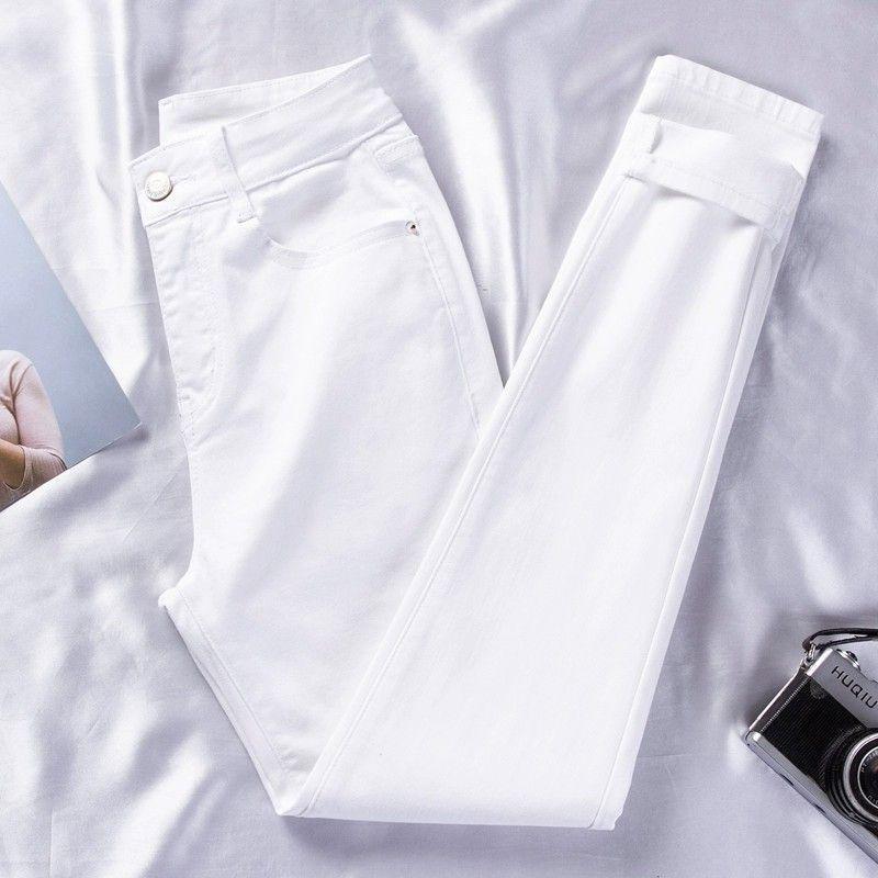 Thin Skinny Pants Stretch Casual Pants High Waist Pants High Waist Skinny Pants All-Match Loose Slim-Fit Thickened Cropped Pants - Image 1