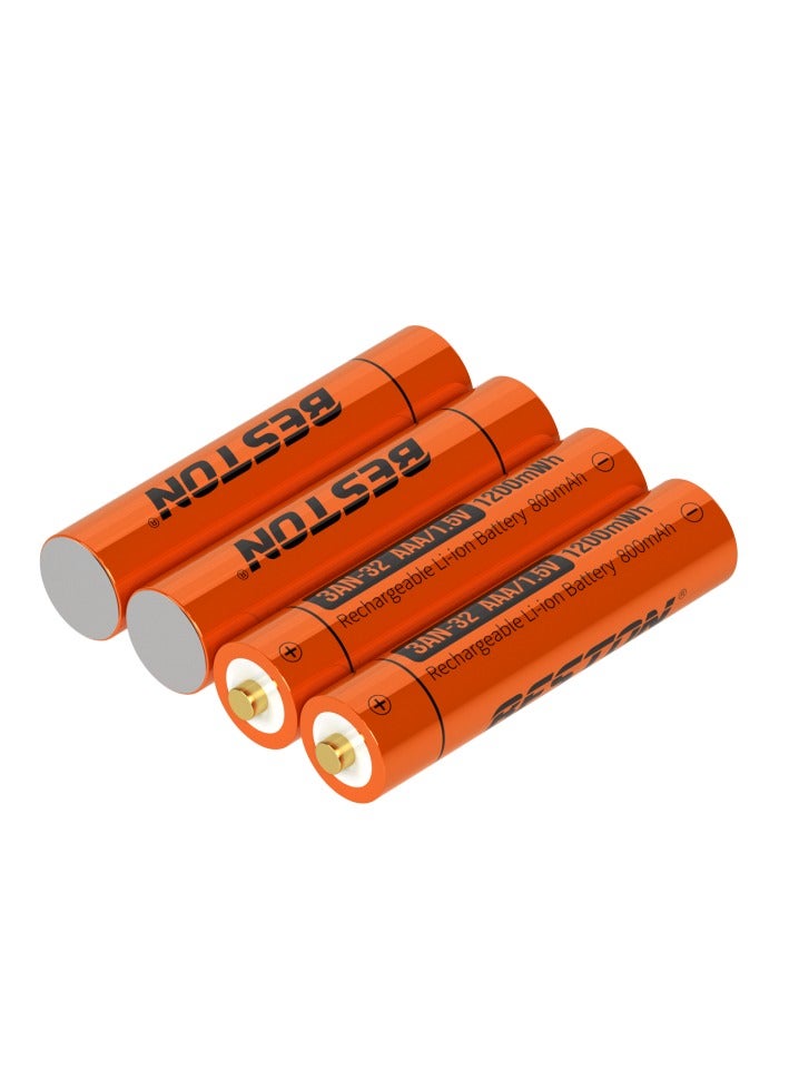 بيستون بطاريات Beston AAA 1.5V قابلة لإعادة الشحن 1200 ميجاوات في الساعة - عبوة من 4 بطاريات - Image 3