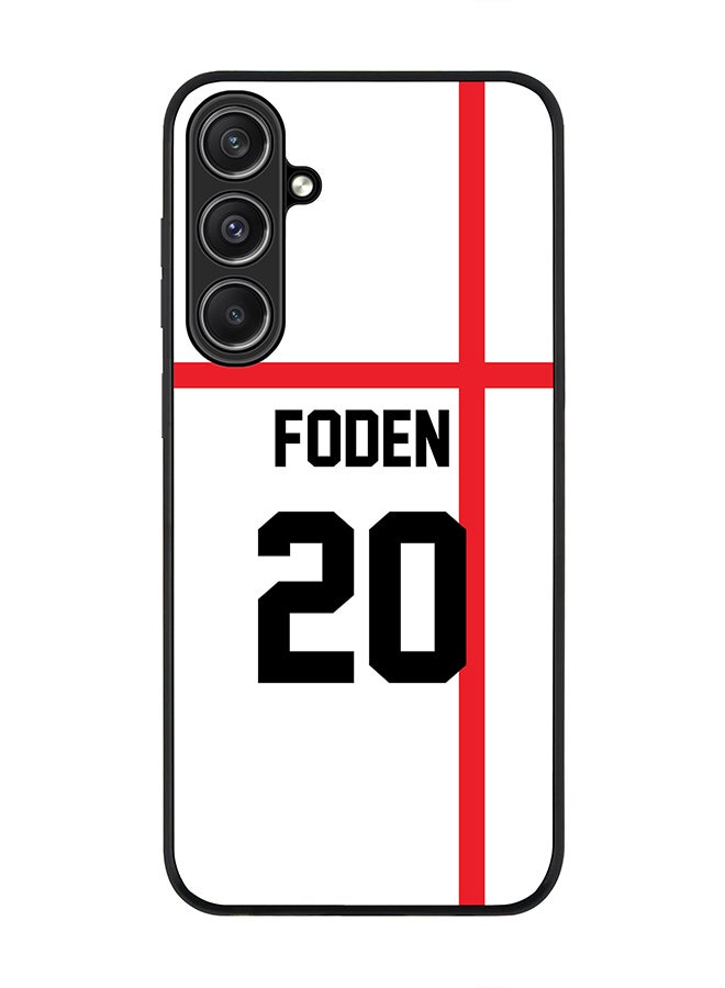 Stylizedd Rugged Black Edge case for Samsung Galaxy S23 FE, Custom Slim fit Thin Phone Case Cover - Football Team - England, Player Name - Foden - Image 1