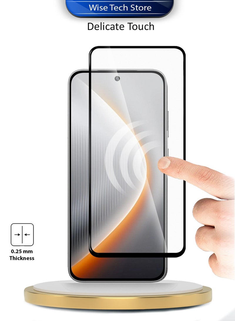 Wtech Tecno Pova 7 5G 2025 Premium E2E Series Full Glue Full Cover Tempered Glass Screen Protector (MSGECN) - Clear/Black - Image 4