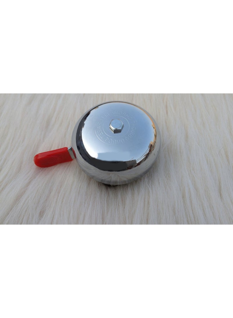 جرس دراجة هوائية معدني كلاسيكي | صوت قوي وواضح للتنبيه | سهل التركيب على المقود | حجم كبير - Image 4