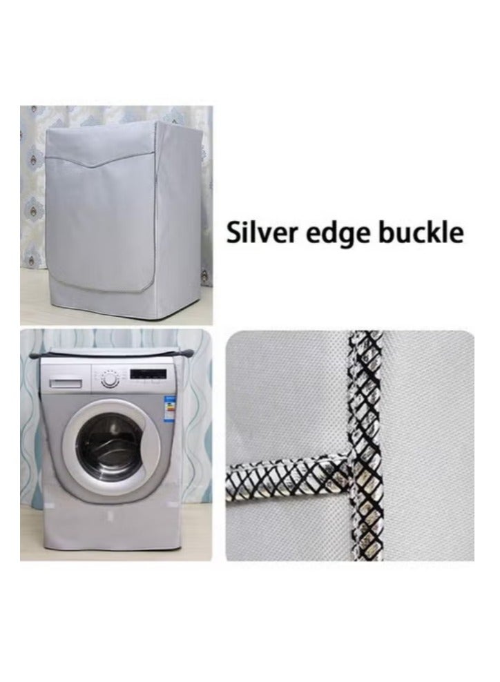 إسكدنيا غطاء غسالة ومجفف أوتوماتيكي بالكامل من قماش أكسفورد بطلاء فضي مقاوم للماء ومقاوم للشمس (60*50*85سم) - Image 5