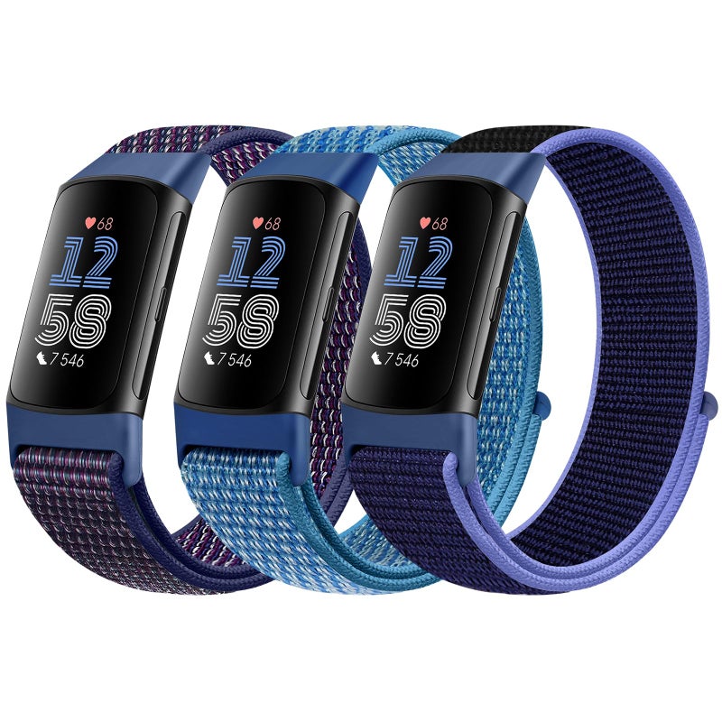 AVOD Sport Loop Nylon Watch Bands Compatible with Fitbit Charge 6/Charge 5 for Women Men, Adjustable Breathable Replacement Soft Nylon Loop Wristband for Fitbit Charge 6/Fitbit Charge 5 - Image 1