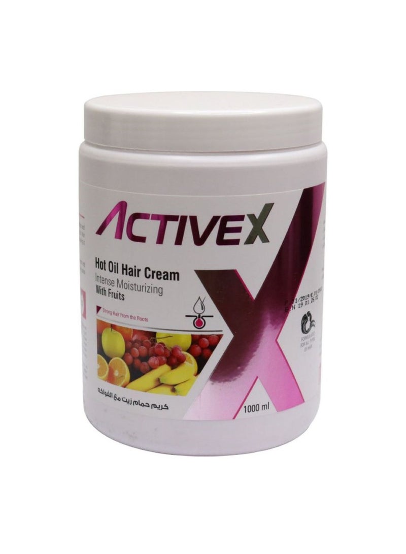 آكتف كريم الشعر بالزيت الساخن أكتيف إكس 1000 مل - بالفواكه (جديد) | منعش ومغذٍ