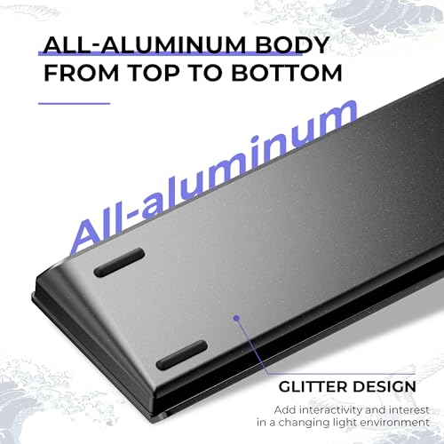 HITIME لوحة مفاتيح x XVX 60% مع حزام، لوحة مفاتيح ألعاب سلكية من الألمنيوم H61، قابلة للتبديل الساخن، مفاتيح PBT من أنمي كاناغاوا، إضاءة خلفية RGB، تصميم شيري، وسادات امتصاص الصوت، مفتاح خطي كريمي - Image 5