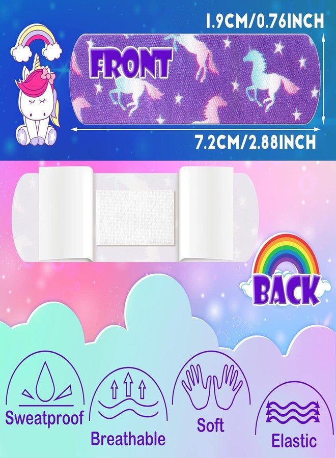 Qutipek Waterproof Bandage For Kids - 50 PCS Band Aid For Kids Bandaid Strips With Cute Designs Bandages For Wounds - Skin-Friendly For Kids - Image 2