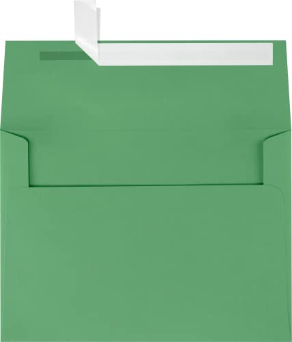 LUXPaper A7 Invitation Envelopes | Peel & Press | 5 1/4" x 7 1/4" | Holiday Green | 80lb. Text | 50 Qty - Image 1
