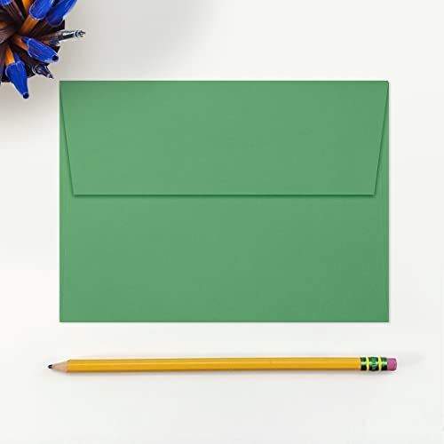 LUXPaper A7 Invitation Envelopes | Peel & Press | 5 1/4" x 7 1/4" | Holiday Green | 80lb. Text | 50 Qty - Image 4