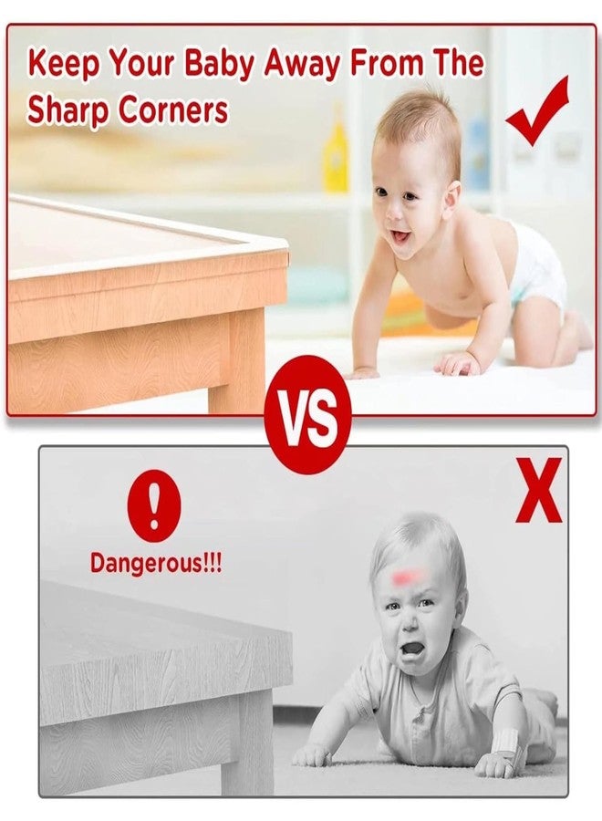 OLWICK واقي حواف الطاولات والأسطح من أولويك، شفاف ذاتي اللصق، بطول مترين - شريط حماية شفاف بيضاوي الشكل من الانسكابات والصدمات، مناسب للمكاتب، وأسطح المطابخ، وطاولات العمل، والأثاث، 20 × 20 مم، عبوة من قطعة واحدة - Image 2