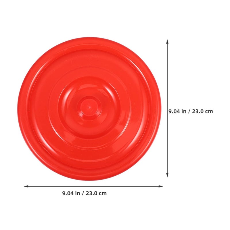 23cm Red Plastic Bucket Lid Replacement For Trash Can Waste Bin Cover Seal - Image 3