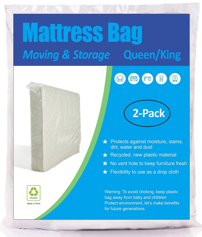 ComfortHome ComfortHome Mattress Bag for Moving and Storage, Queen and King Size, 2 Pack  - Image 1