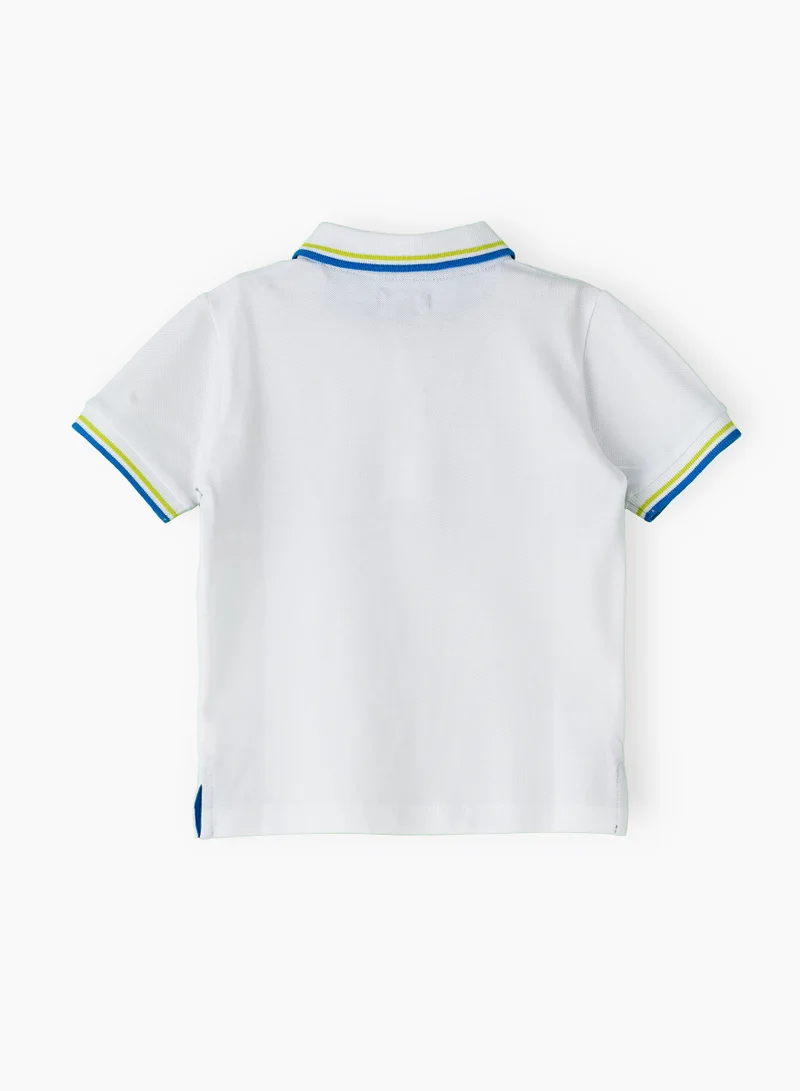JAM Boys' Multicolour Striped Cotton Polo Shirt