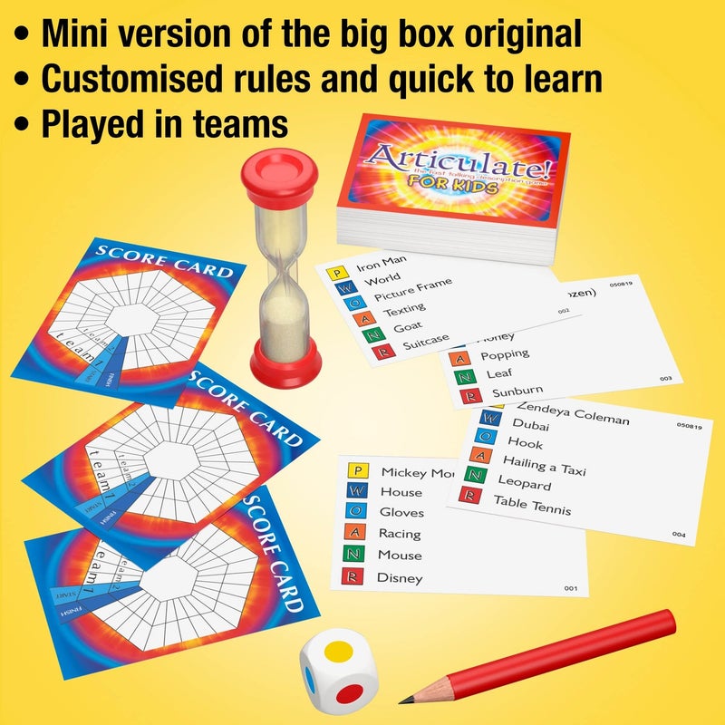 Drumond Park Articulate for Kids Mini Board Game, Travel Games for Kids, Compact Version of the Fast Talking Description Game, Family Games for Kids Suitable for Boys and Girls from 6+ Years - Image 2