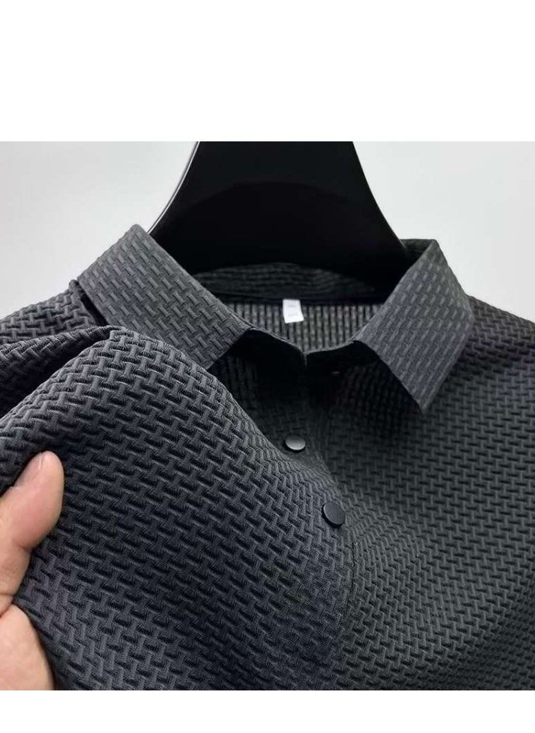 Generic - Men's Pure Cotton Short Sleeved T-shirt Casual POLO Shirt - Image 1