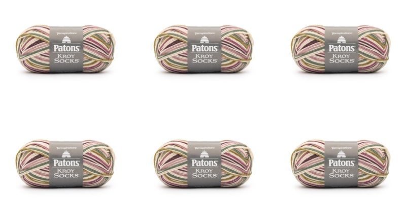 Patons Patons Kroy Socks Yarn  50g175oz  Blended Fiber  Knitting Crocheting  Crafts Midnight Orchid 6 Pack