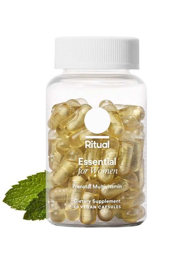 Ritual Essential for Women Prenatal Multivitamin: Folate & Choline for Neural Tube Support, Omega-3 DHA for Fetal Brain Development, Iron, Calcium-Helper D3 & K2, Non-GMO, Vegan, Mint, 30 Days - Image 1