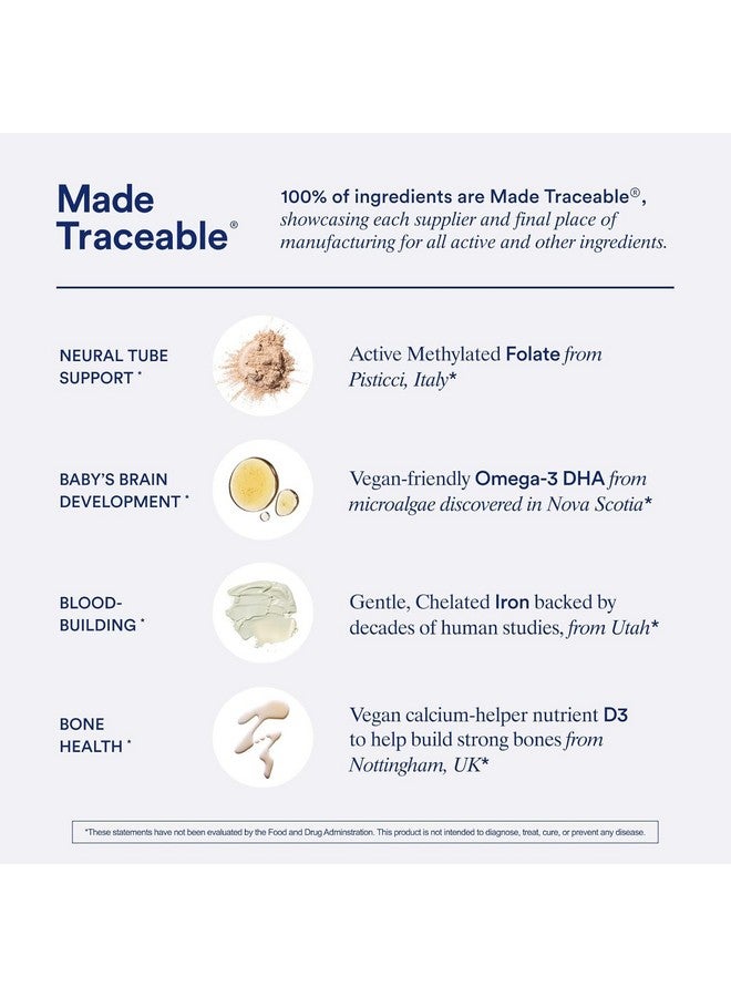 Ritual Essential for Women Prenatal Multivitamin: Folate & Choline for Neural Tube Support, Omega-3 DHA for Fetal Brain Development, Iron, Calcium-Helper D3 & K2, Non-GMO, Vegan, Mint, 30 Days - Image 5