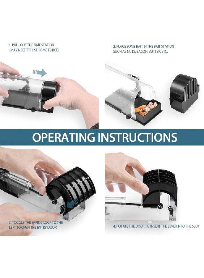 NIBEMINENT Plastic Mousetrap Clear/Black 31x9x5cm - Image 1