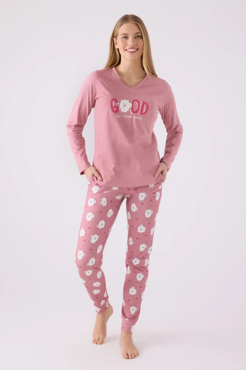 ارنيتا Women's Long Sleeve Pajama Set AR3088 Carnation