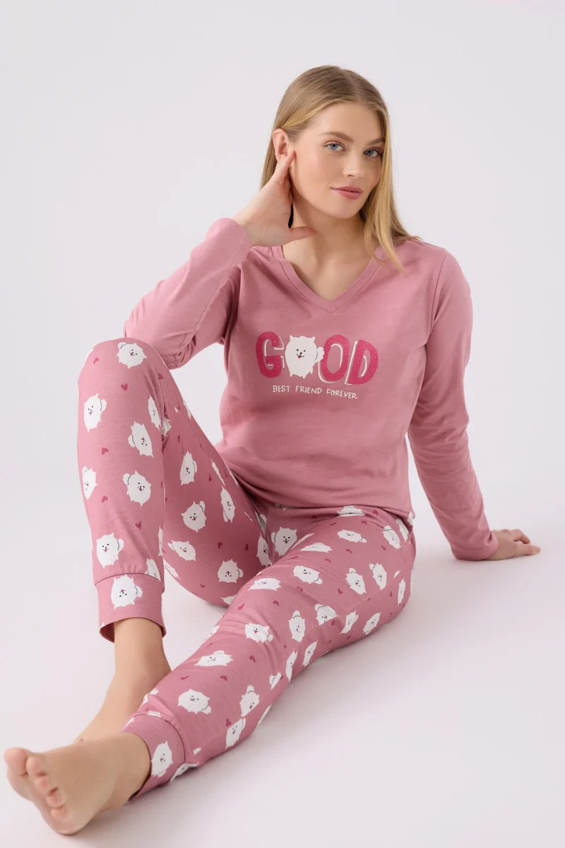 ارنيتا Women's Long Sleeve Pajama Set AR3088 Carnation