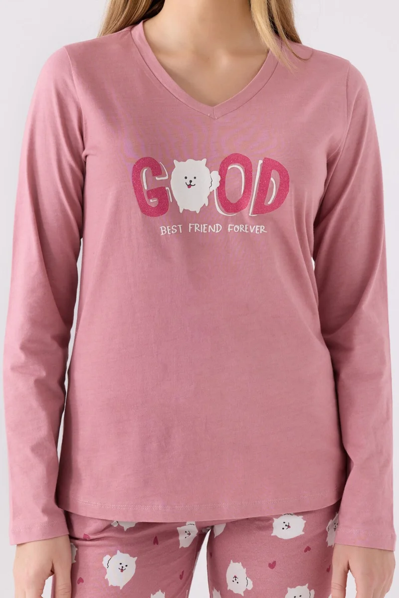 ارنيتا Women's Long Sleeve Pajama Set AR3088 Carnation