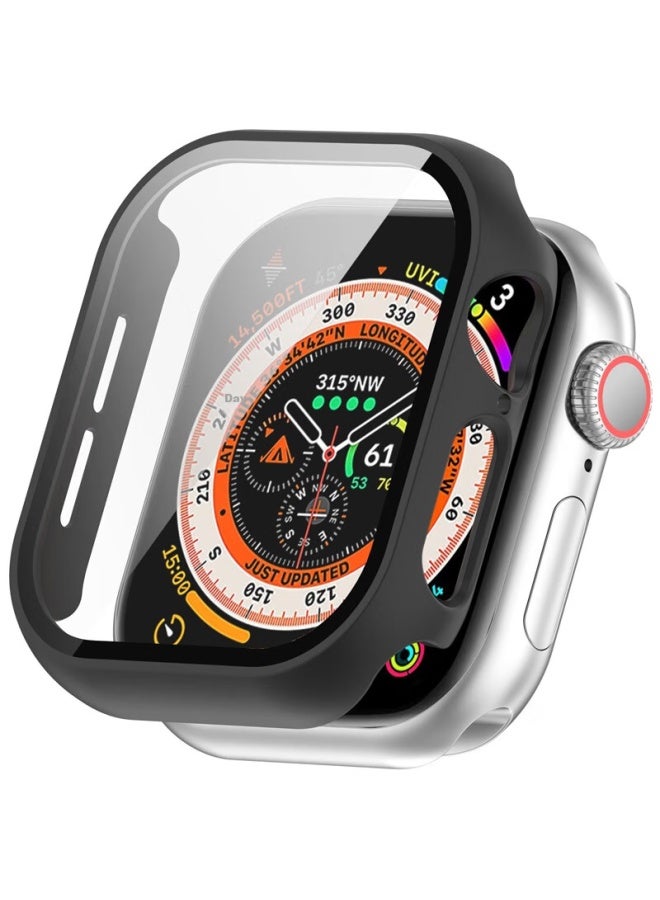 Kmaxai Compatible With Apple Watch S10 Protective Film + Case, All-in Full Coverage, For Apple Watch 10 42mm Screen Protector & Protective Case, Hard Shell + Tempered Glass, Black - Image 3