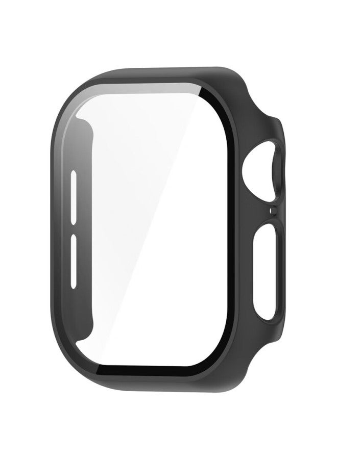 Kmaxai Compatible With Apple Watch S10 Protective Film + Case, All-in Full Coverage, For Apple Watch 10 42mm Screen Protector & Protective Case, Hard Shell + Tempered Glass, Black - Image 4