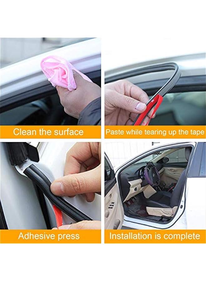 FYLX 32FT Universal Car Weather Stripping Self Adhesive Automotive Door Rubber Weather Draft Seal Strip for Car Window Door Engine Cover Noise Insulation - Image 5