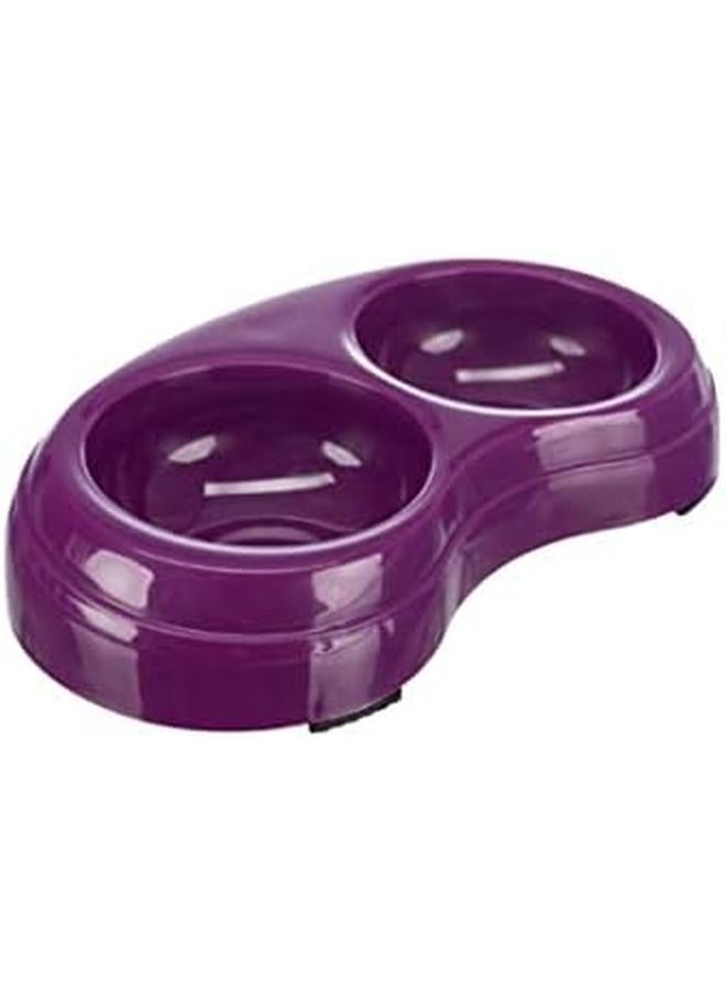 تريكسي وعاء بلاستيكي مزدوج للكلاب سعة 0.2 لتر، عبوة من قطعة واحدة - Image 2