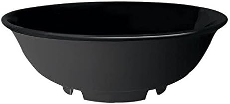 GET M811BKEC Round Melamine Serving Bowl 1 Quart Black Set of 4