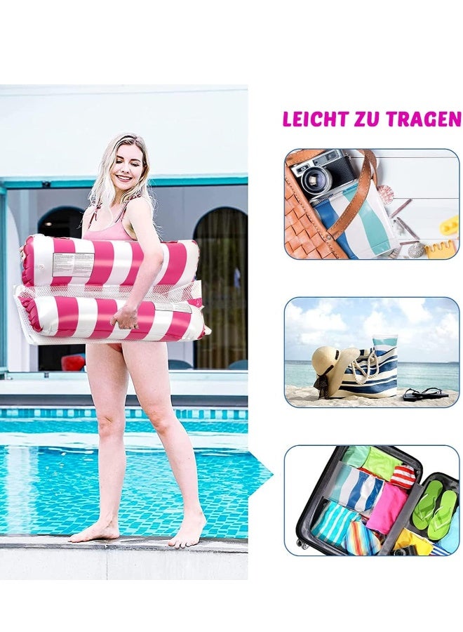 Pool Floats, 3 Packs Swimming Pool Floats for Adults, Pool Float & Water Hammock, Multi-Purpose, Inflatable Pool Floats for Adults - Image 4
