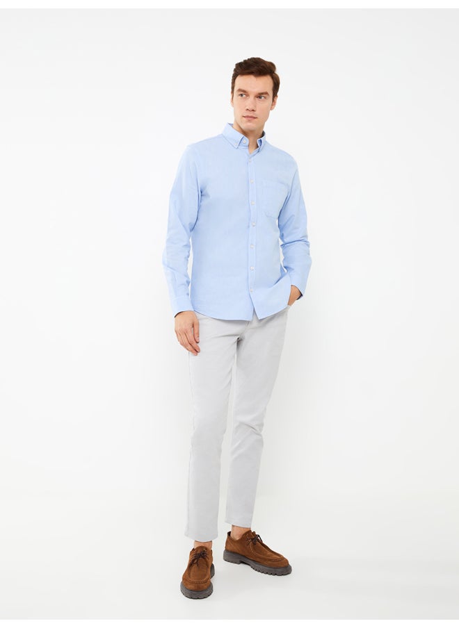 LC WAIKIKI - Regular Fit Long Sleeve Oxford Men's Shirt - Image 1