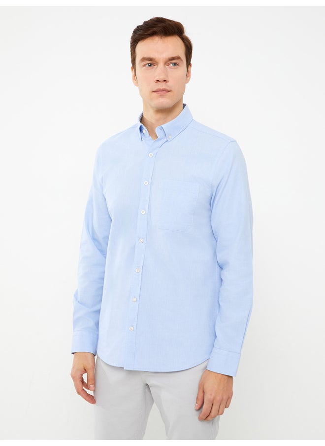 LC WAIKIKI - Regular Fit Long Sleeve Oxford Men's Shirt - Image 1