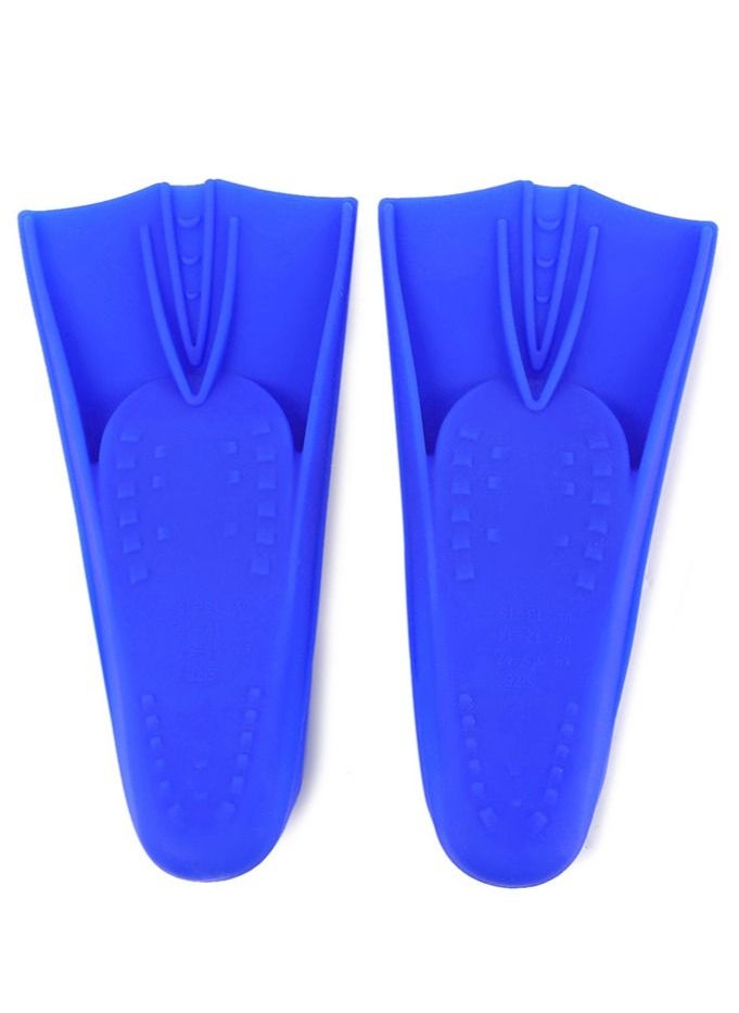 Dolphin Silicone Swim Training Short Fins, Blue, Size L (39-41)  - Image 3
