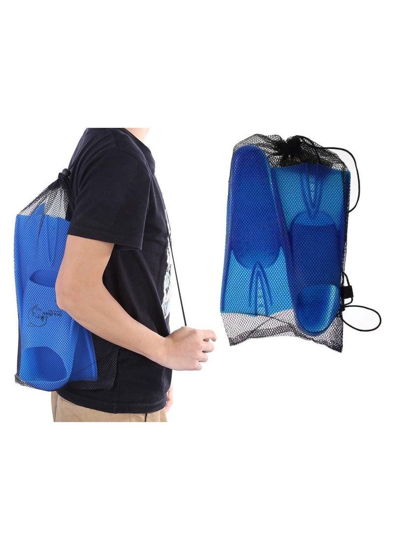 Dolphin Silicone Swim Training Short Fins, Blue, Size L (39-41)  - Image 4