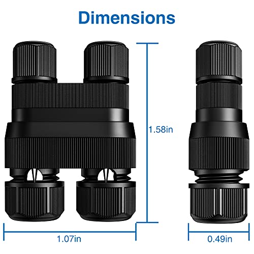 SUNVIE Fastlock2 Low Voltage Wire Connector Landscape Lighting Connectors Waterproof 12-18 Gauge Wire Connectors for Low Voltage Landscape Lights Outdoor Landscape Path Lights, 20 Pack - Image 5