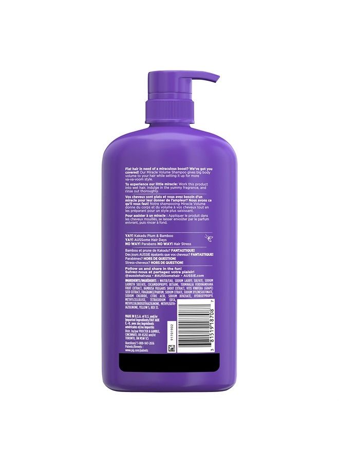 Aussie For Fine Hair Paraben-free Miracle Volume Shampoo With Plum & Bamboo, 30.4 Fl Oz (Pack of 4) - Image 2