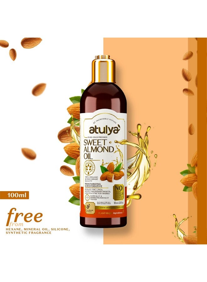 atulya Pure Cold Pressed Sweet Almond Oil Nourishing Oil For Skin Oil For Reducing Stretch Marks & Fine Lines Mineral Oil & Silicone Free Suitable For All Skin Types - Image 4