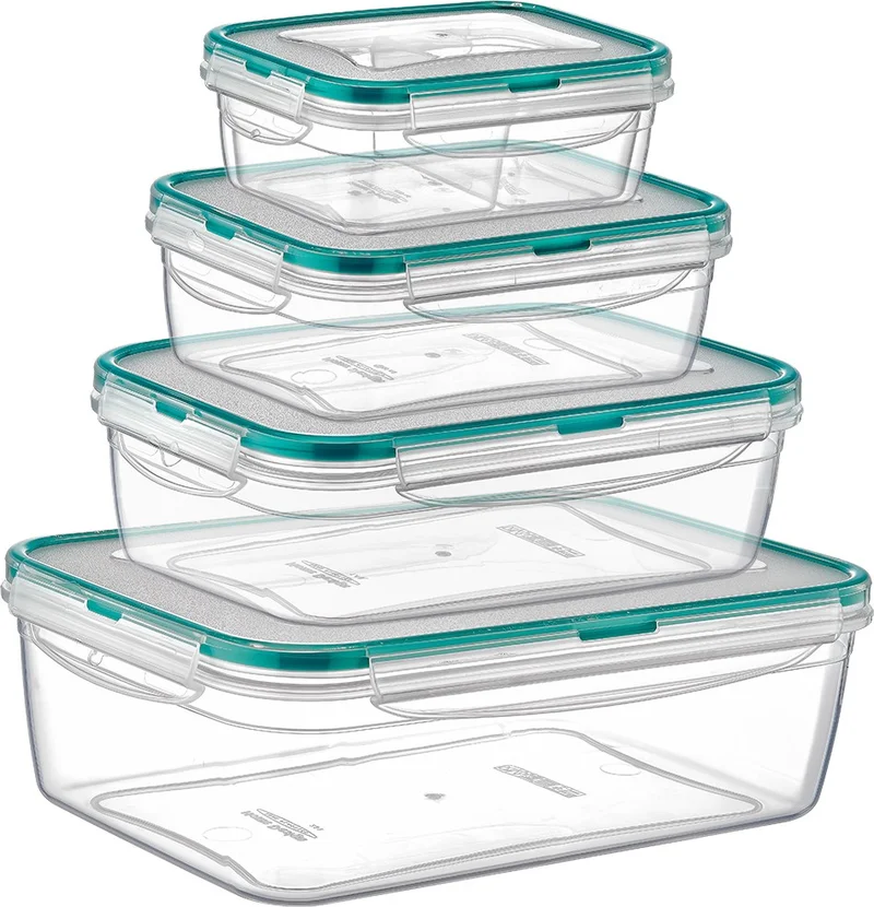Safestore Set of 4 400-800-1400-2500 ml Airtight & Liquid-Tight Storage Container & Lunch Box