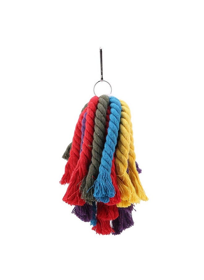 Garosa Parrot Rope Toys Colorful Cotton Rope Hanging Parrots Chewing Toys Pet Supply Parrots Cage Accessories Chew Toys  - Image 1