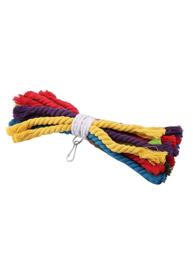 Garosa Parrot Rope Toys Colorful Cotton Rope Hanging Parrots Chewing Toys Pet Supply Parrots Cage Accessories Chew Toys  - Image 3