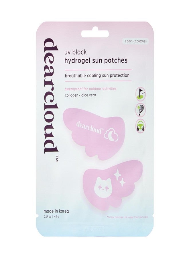 dearcloud UV Block Hydrogel Sun Patches - Korean Skincare Sunscreen for Face & Under Eyes (1 Pair / 2 Patches) - Image 1