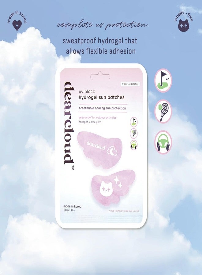 dearcloud UV Block Hydrogel Sun Patches - Korean Skincare Sunscreen for Face & Under Eyes (1 Pair / 2 Patches) - Image 4