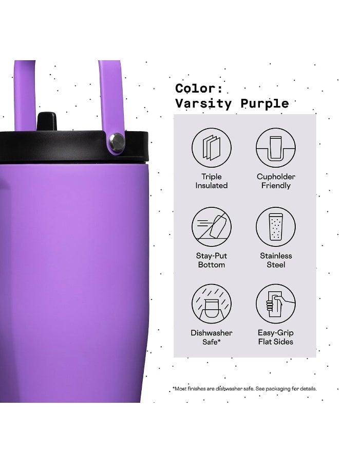 CORKCICLE كوب كوركسيكل جو XL معزول مع غطاء وقشة - Image 4